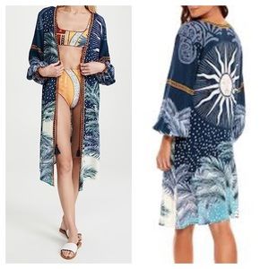 Agua Bendita Aldora Arabella Lightweight Tubic Swim Coverup Kimono